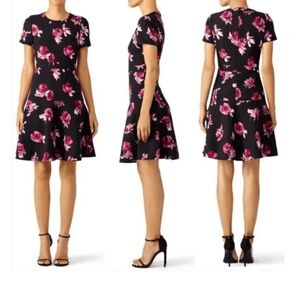 Kate Spade rose crêpe fit and flare dress. Lined, hidden zipper, Mint Condition